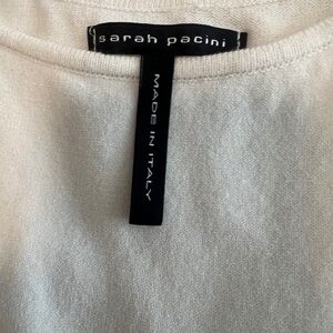 Sarah Pacini Ivory Crew Neck Sweater